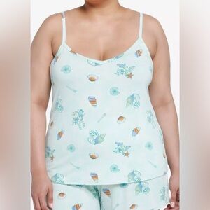 NWT Her Universe Disney’s Ariel green tank top size 3X 4X 5X top only!